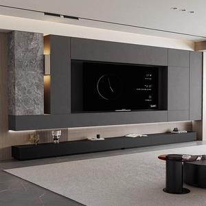 Ensemble de meubles TV en bois de luxe, style minimaliste moderne, avec tiroirs de rangement, pour salon, ferme et chambre à coucher - Product Image 2