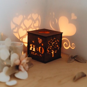 Bougeoir en bois à six colonnes, idéal pour la décoration intérieure, centre de table et éclairage festif, fabriqué à la main en Inde - Product Image 5