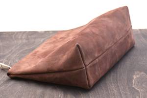 Trousse de maquillage en cuir portable personnalisée LCB-0026 fermeture éclair vintage étanche pour trousse de toilette pour porte-brosse multifonctionnel de voyage - Product Image 1