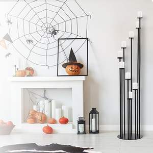 Bougeoir en fer forgé finition antique Bougeoir en métal élégant pour décoration de table de mariage - Product Image 4