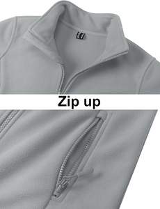 Chaqueta de lana ligera de talla grande para mujer para invierno, senderismo, cierre de cremallera, bolsillos, transpirable, cálido, relleno de algodón, patrón estampado - Product Image 5