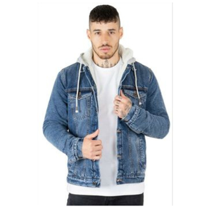 Veste en jean décontractée pour homme, style vintage, couleur unie, coupe ample, en coton, coupe ajustée, à simple boutonnage - Product Image 5