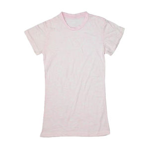 Nouveau T-shirt personnalisé pour femme, col rond, manches courtes, uni, respirant, en polaire écologique, gaufré et brodé - Product Image 1