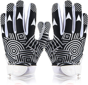 Nouveaux gants de football américain avec logo OEM personnalisé gants de football américain au dos sublimé à paume hautement collante - Product Image 5