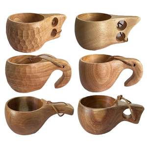 Taza Kuksa Rústica de Madera, Hecha a Mano, para Camping y Bushcraft, Taza Tradicional Nórdica de Madera Kuksa, Taza de Café Tallada a Mano - Product Image 4
