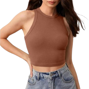 <b>Women</b> <b>White</b> Tank Top Cotton Soft Plain <b>Vest</b> Breathable Basic Singlet for Summer OEM Manufacturer Supply - Product Image 1