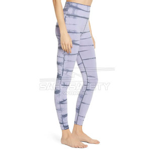 Leggings de yoga taille haute pour femmes pantalons de fitness personnalisés respirants fermeture à la taille élastique impression par sublimation de haute qualité - Product Image 4