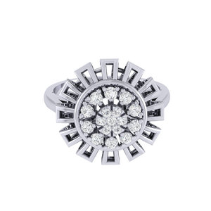 Anillo solitario Vintage de moissanita cultivada en laboratorio de Plata de Ley 925, patrón geométrico de racimo para mujer, joyería fina de diamantes - Product Image 4