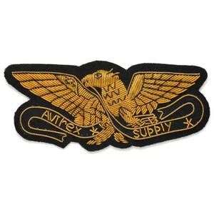 Venta al por mayor de moda bordado a mano de lingotes parche logotipo personalizado tela superior hecho a mano lingotes de alambre insignias - Product Image 3