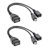 Lot de 2 adaptateurs OTG micro USB 2-en-1, connecteur prise USB vers micro-prise, neuf, DC pour Fire Stick, Fire TV, Nexus 4/7