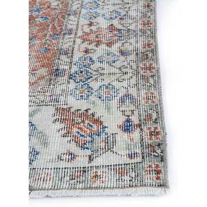Tapis en laine noué à la main vintage grande surface Pae-2883, motif floral rouge-orange, pour salon, couloir, chambre d'adolescent, rectangulaire - Product Image 4