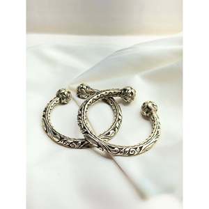 925 Sterling Silver Adjustable <b>Flower</b> Design Noor Chitai Women's Bangles <b>Single</b> Piece - Product Image 1