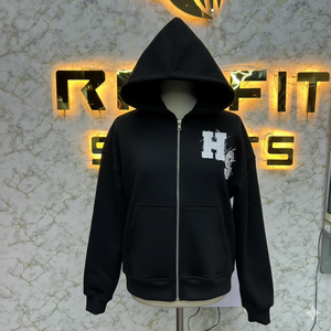 เสื้อฮู้ดแบบมีซิปสำหรับผู้ชายเสื้อฮู้ดพิมพ์ลายพัฟคุณภาพระดับพรีเมี่ยม - Product Image 6