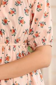 Indien main bloc coton robe courte imprimé fleuri Style mignon pour les femmes personnalisé anniversaire ou robe cadeau de mariée - Product Image 2