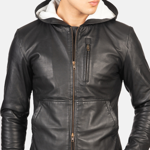 Veste en cuir de moto de haute qualité sur mesure ODM/OEM avec logo frontal surdimensionné, poche zippée, hiver, rue principale, pour hommes - Product Image 5