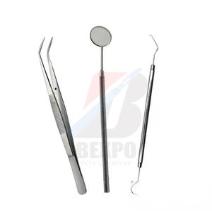 Kit de Instrumentos Dentales de Acero Inoxidable de Alta Calidad: Espejo Básico, Pinzas de Higiene, Explorador y Herramientas de Limpieza - Product Image 1