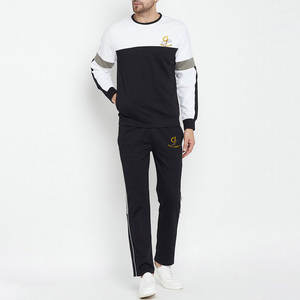 Conjuntos de ropa deportiva de manga larga de algodón 100% para hombre, chándal de invierno de etiqueta privada para correr - Product Image 1