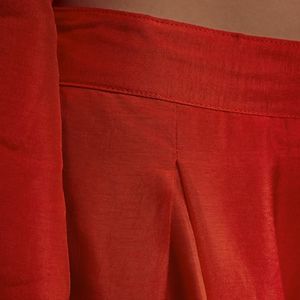 Costume Palazzo en Soie Russe Orange avec Coupe Dana et Paillettes Travail en Gros Vêtements Ethniques pour Femmes OEM Fournisseur d'Usine de Vêtements - Product Image 6