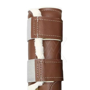Vente chaude Bottes de protection pour les jambes des chevaux en cuir Bottes médicales Écurie Aérées Sport Haute qualité Service OEM personnalisé - Product Image 4