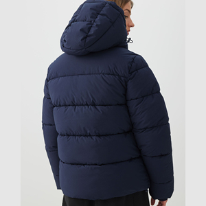 Chaquetas Acolchadas de Invierno con Logotipo Personalizado, Capucha Desmontable, Abrigo Grueso y Cálido, Chaqueta Impermeable de Lona Tejida para Mujer - Product Image 2