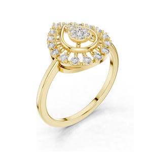 Bague pour femme en diamant de laboratoire 0,227 CT, clarté VVS-VS EF, options en or 18 carats, 14 carats, 10 carats et argent 925, or rose, jaune, blanc - Product Image 4