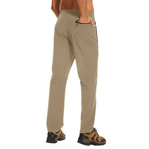 Custom Men's Pants Relaxed Knitted Stretch Sweatpants With Zipper Pockets Cotton Polyester Fabric Sweatpants Men's Trousers - Product Image 2