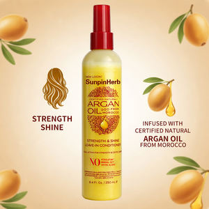 Après-shampoing sans rinçage à l'huile d'argan Creme of Nature, traitement fortifiant et brillant pour cheveux secs, bouclés et crépus - Product Image 5