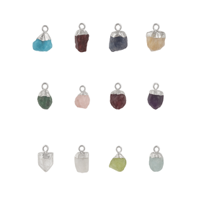 Colgante de piedras preciosas de cuarzo rosa en bruto, tamaño de piedra de 8-10mm, abalorio hecho a mano chapado en oro para fabricación de joyas, accesorios de collar DIY - Product Image 4