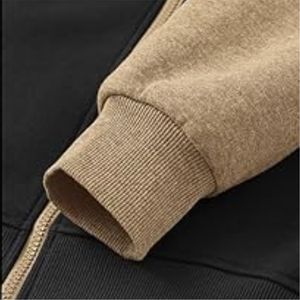 Vêtements de sport pour hommes plaine fermeture éclair à capuche pantalons de survêtement ensembles hommes deux pièces correspondant survêtements 2025 - Product Image 4