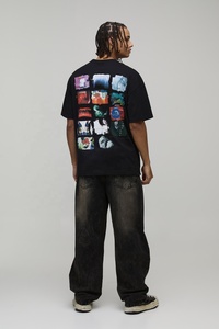 เสื้อยืดเจอร์ซีย์สีพื้นแบบกำหนดสีได้สำหรับผู้ชาย ทรงปกติ ไซส์ใหญ่ ระบายอากาศได้ดี น้ำหนัก 300 กรัม บริการ OEM คุณภาพสูงด้านหน้า - Product Image 4