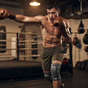 Breathable Lightweight Non-Skid Training Support Boxing <b>Knee</b> Pad for Sports Fitness <b>Exercise</b> Martial Arts Practice Active - Product Image 5