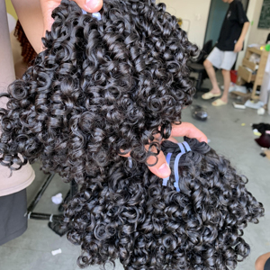 Vietnamien 100% vierge Remy cheveux Machine trame soyeuse vague droite trame unique Extensions de cheveux bouclés sans produit chimique adapté à tous - Product Image 1
