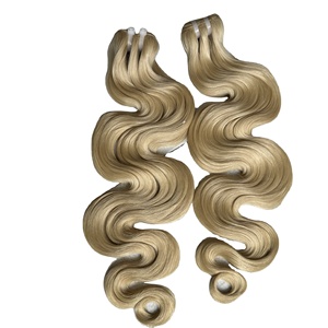 Bundle Body Wavy Curly Color 613 Single Donor 100% Human Hair <b>Extensions</b> Super Double Drawn Tape Ins Wholesale Price Virgin Hair - Product Image 3