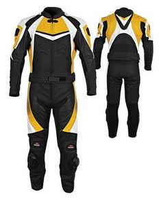 Traje de motocicleta de cuero genuino Equipo de protección de carreras profesional, traje de conducción de piel de vaca duradero para ciclistas de pista y calle - Product Image 3