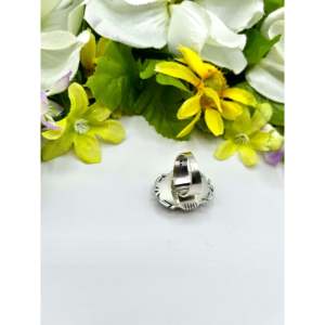 Navajo Made #8 Turquoise Sterling Silver <b>Statement</b> <b>Ring</b> Size 8.75 Bezel Setting Inlay Everyday Wear Dainty Hip-Hop Fine Jewelry - Product Image 4