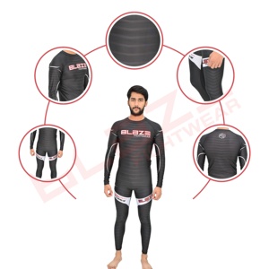 Haute qualité Spandex Rashguard BJJ MMA Rash Guard personnalisé Sublimation Compression chemise combat Gear collants pour Jiu Jitsu-Vente en gros - Product Image 5