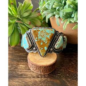 Shawn Cayatineto Royston Turquoise & Sterling <b>Silver</b> Fashion <b>Cuff</b> <b>Bracelet</b> - Product Image 1