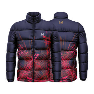 Veste coupe-vent personnalisée avec logo, col roulé, imperméable, rembourrée, zippée, imprimée en 3D, camouflage, impression personnalisée, pour l'hiver - Product Image 1