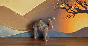 Figurine de chameau en laiton faite à la main Design moderne Statue d'animal pour bureau à domicile chinois Fengshui décoratif à collectionner pour les mariages - Product Image 3
