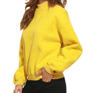 Mode lâche confortable décontracté filles rayure femmes sweat avec poches dames plaine col rond sweats - Product Image 2