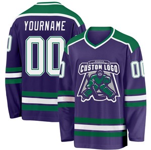 Maillot de hockey sur glace crossover 100% polyester imprimé par transfert thermique antibactérien à séchage rapide, couleurs personnalisées, position du logo avant - Product Image 4