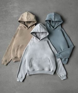 Oversized Pullover <b>Hoodies</b> in 100% Cotton Drop Shoulder No Strings Style Heavy Thick Fleece <b>Hoodies</b> Unisex - Product Image 1