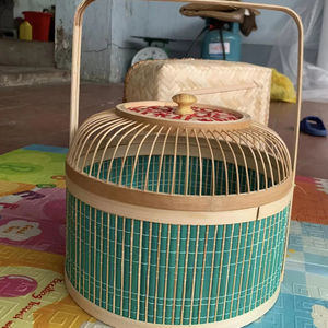 <b>Cheap</b> Price Folding Bamboo Basket Household Moon Cake Storage Basket use for <b>Party</b> New Year Packing Gift - Product Image 1