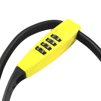 Antivols à câble combinés haut de gamme OEM pour cyclistes et vélos d'enfants, en alliage de zinc et acier, sécurité pour vélos, noir, longueur effective 45 cm
