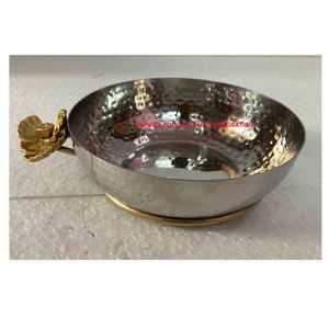 Cuenco DE SERVICIO DE METAL personalizado de aluminio esmaltado blanco hecho a mano más vendido y de alta calidad - Product Image 5