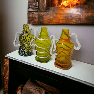 Botella de vidrio decorativa moteada para beber Regalos corporativos de Navidad terminados a mano Patrón único brillante de alta calidad Ecológico - Product Image 5