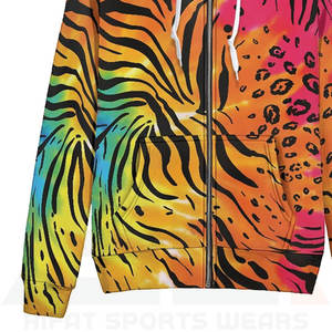 Sudadera con Capucha de Invierno para Mujer, Estampado Animal Tie-Dye Arcoíris Premium, Tejido de Rizo, Colorida, Ligera y Cómoda - Product Image 6