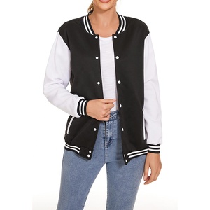 OEM Manufacturer Chenille Embroidery Genuine Leather Print Street Wear Baseball Coat for Womens <b>jackets</b> Bomber Varsity genuine - Product Image 2