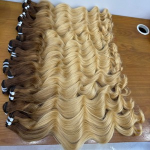 ผมต่อแบบ100% หนาและเต็มรูปแบบผม613สีบลอนด์เป็นลอนธรรมชาติแบบหนาสองเท่า - Product Image 3