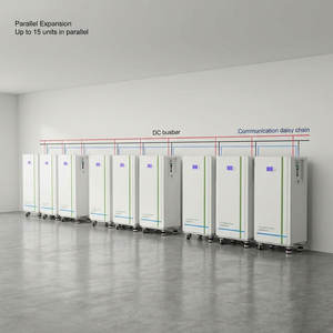 Batería de Almacenamiento de Energía Doméstica LiFePO4 de Gran Capacidad con Ruedas, 51.2V 30kWh, Gabinete ESS para Almacenamiento Solar, Pantalla LCD, BMS Inteligente Grado A, Salida CA - Product Image 3